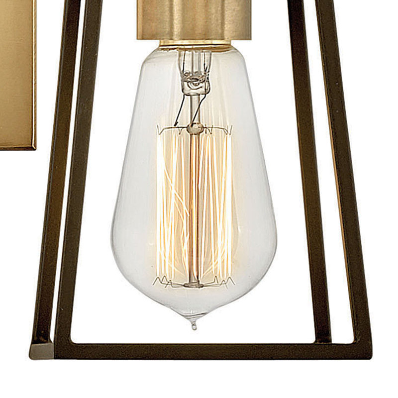 Filmore Two-Light Bath Open Cage Vanity Fixture, Oil Rubbed Bronze/Heritage Brass