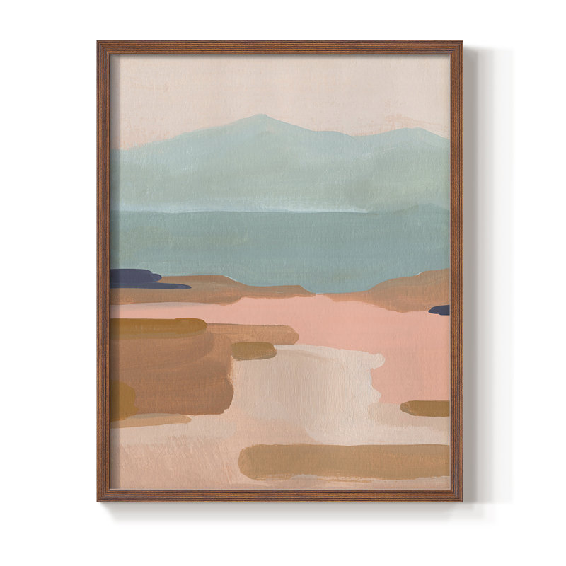 «Desert Sunrise I», reproduction encadrée - bois massif, Brun, H 10 po x l 8 po