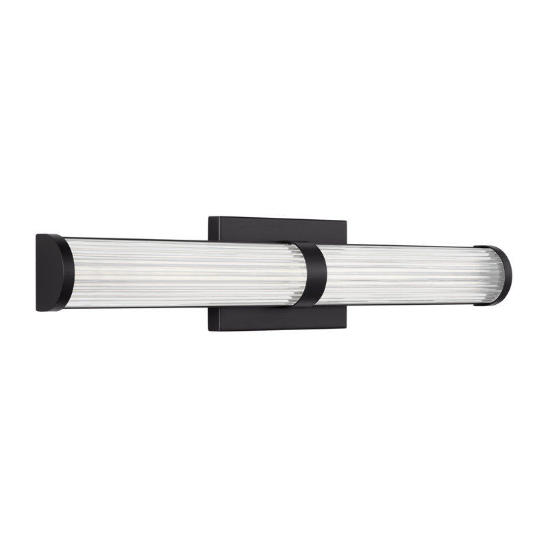  Lampe de coiffeuse DEL à intensité variable (1 lumière), Noir minuit, H 24 po x l 4,8 po x P 2,8 po, 24 W