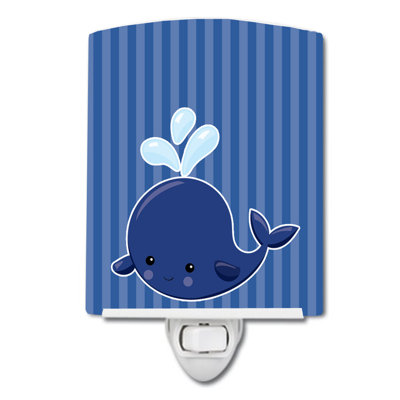 Nautical Whale Ceramic Night Light
