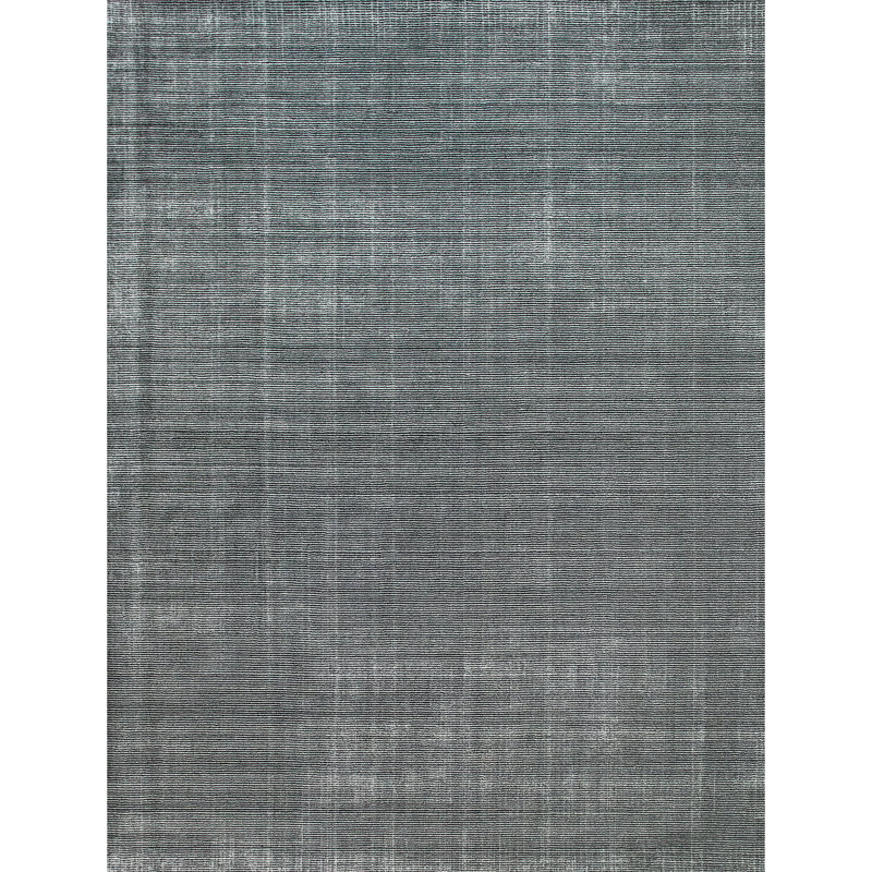 Hand Knotted Area Rug in Blue/White, Rectangle 6' x 9'