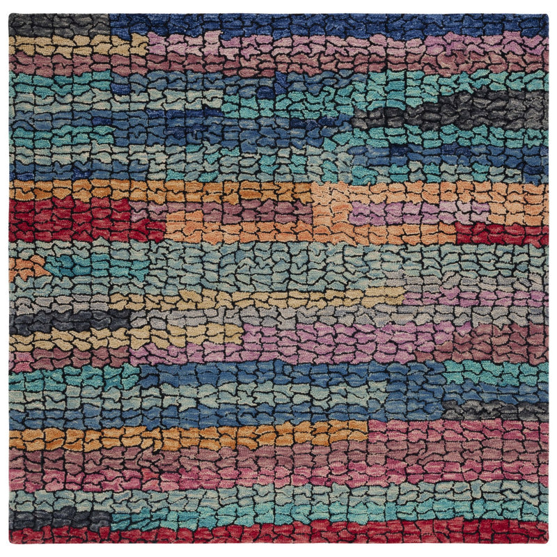 Slak Hand Tufted Wool Rug, Square 7'