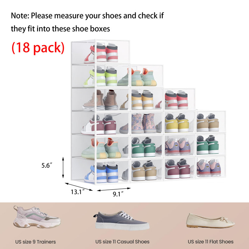 Boîtes de rangement pour chaussures empilables