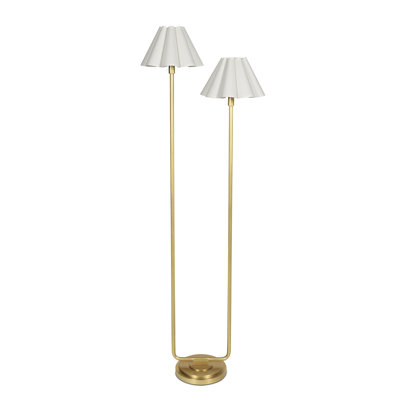 Lampe sur pied Polly (avec abat-jour festonné)