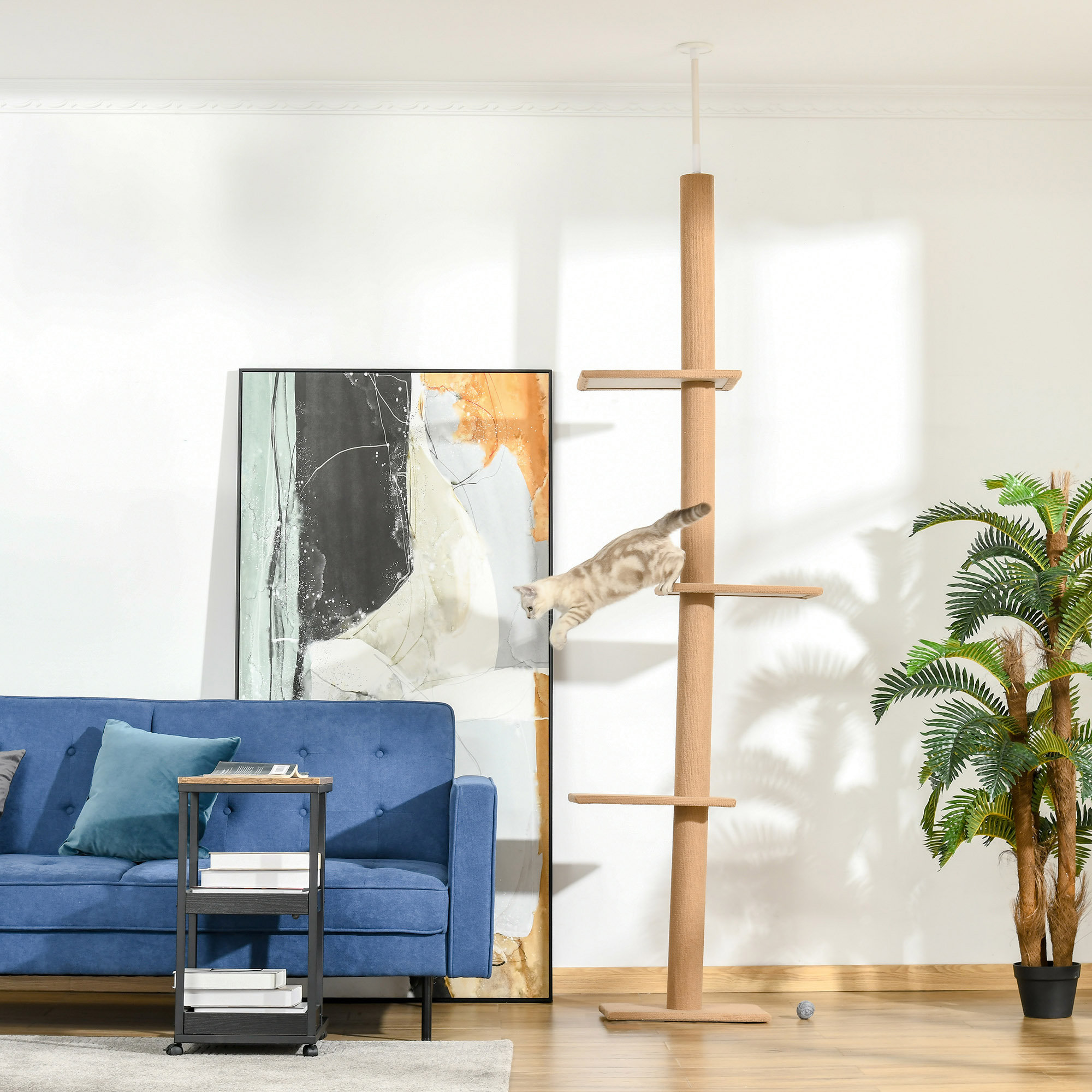 Tucker Murphy Pet™ FloorToCeiling Cat Tree Cat Climbing Tower Wayfair