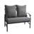 Nickita Metal Outdoor Loveseat with Cushions-829179659