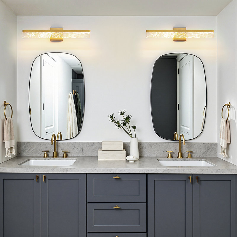 Muammar 24'' Dimmable LED Vanity Light, Brushed Gold, 4.72" H x 24" W x 3.23" D