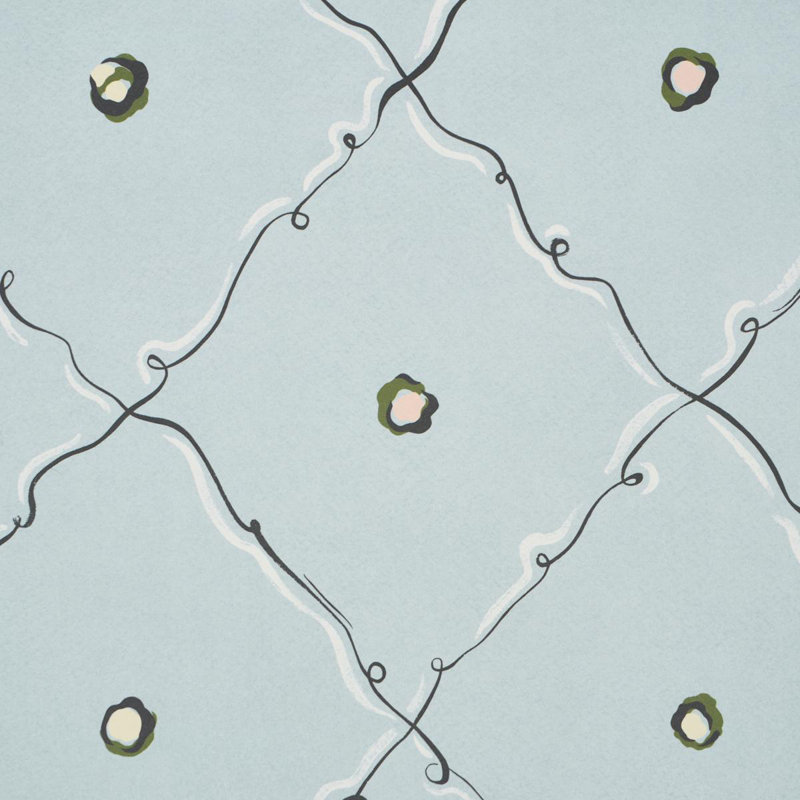 Schumacher X Backdrop Colette Wallpaper, White