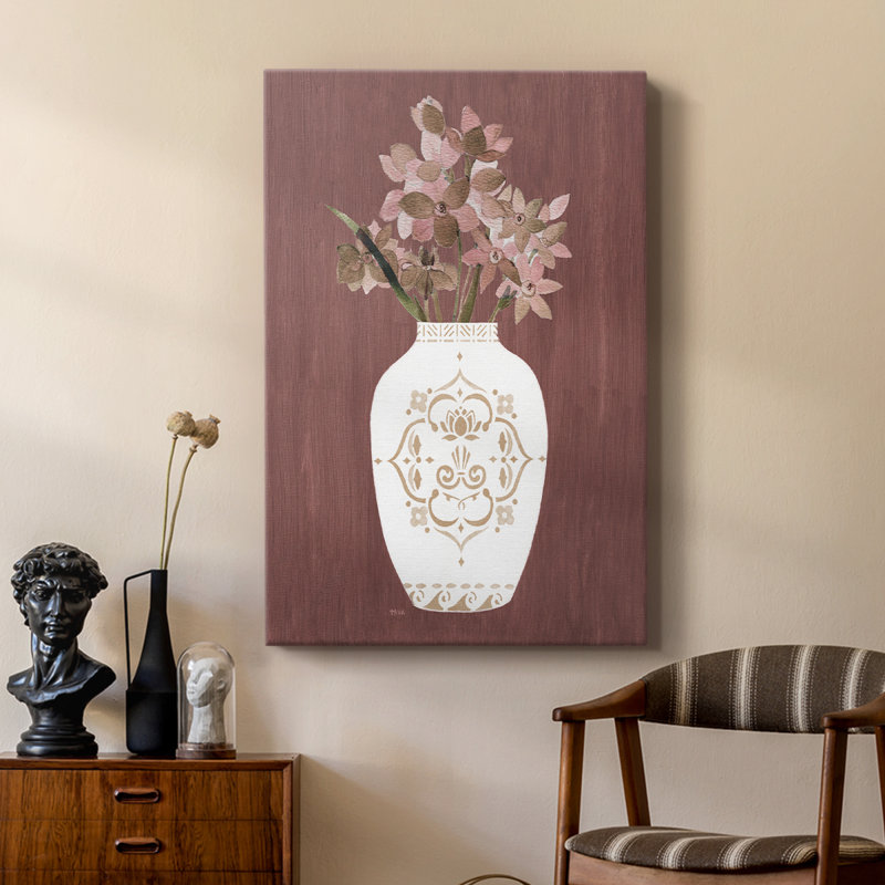 Romantic Florals I -Custom Wrapped Gallery Cavas, 36" H x 24" W