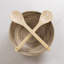 Ensemble d'ustensiles à salade en bambou naturel Lexa, bambou naturel, 12 po