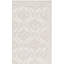 Tapis damassé en laine / coton gris clair / ivoire Angeletta-2028141259