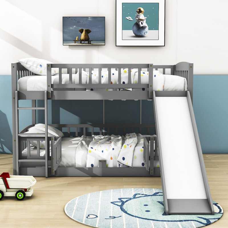 Guerrino Kids Full Over Full Bunk Bed, Gray