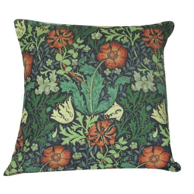 William Morris Floral Reversible Pillow Cover