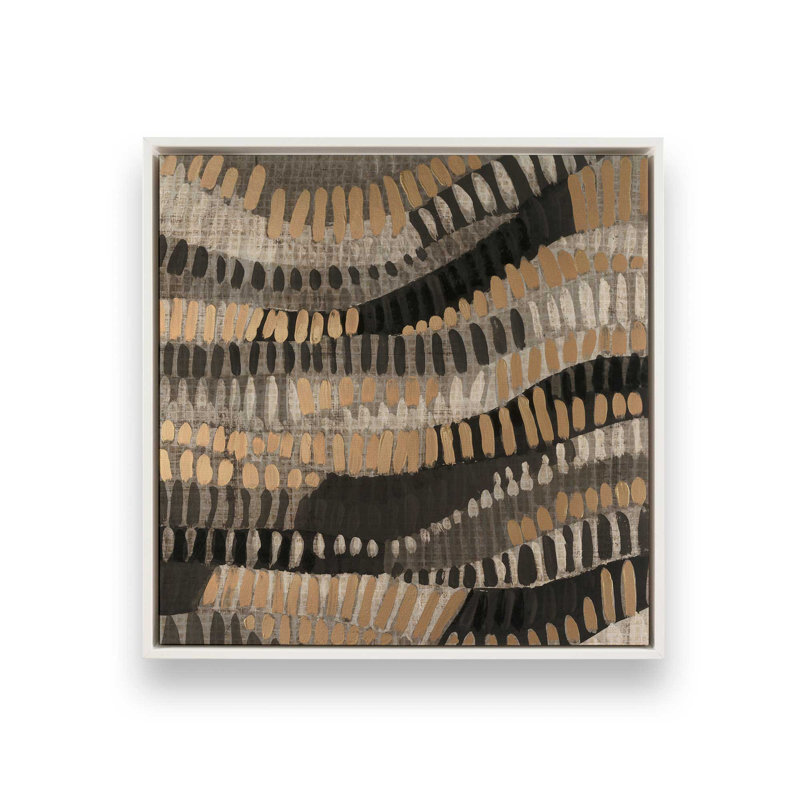 «Metallic ondulation II» par June Erica Vess, reproduction d'art sur toile, H 20 po x l 20 po, Blanc