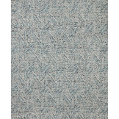 Tapis bleu / ivoire en laine / coton / polyester fait à la main Devynn