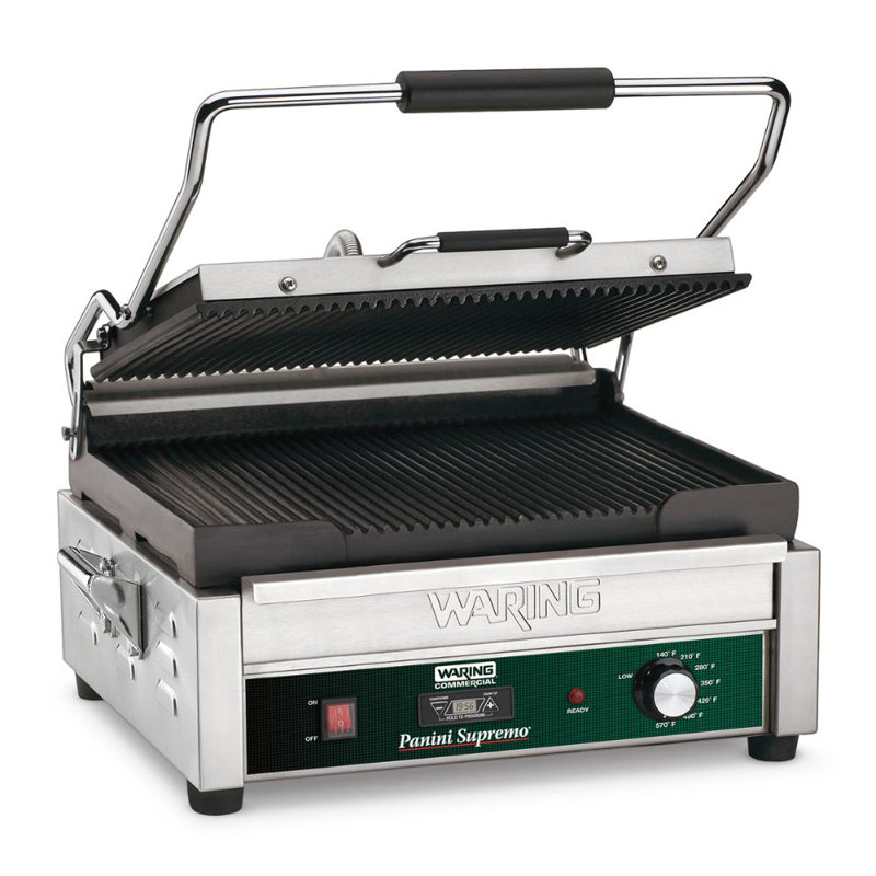 Waring 14.5'' Electric Grill Sandwich Maker & Panini Press with Lid