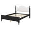 Lit plateforme avec tête de lit courbée, idéal pour les chambres de style champêtre, traditionnel et moderne.-195217736-195217742