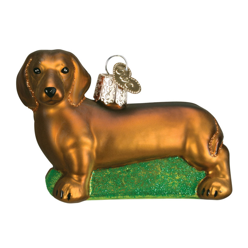 Ornement figurine suspendu teckel