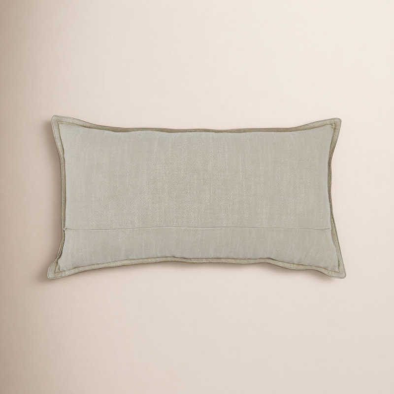 Kosas Home Cheyenne 100% Leather Throw Pillow, Taupe, 14" x 22", Rectangular