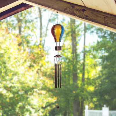 Rejeana 41" Long Color Glass Air Balloon Wind Chime Unique Gifts