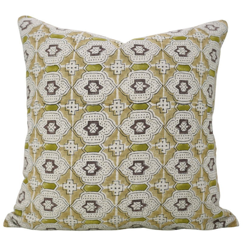 Housse de coussin en lin viscoélastique Fabividine, décoration d'automne (Jharoka), Carré, H 18 po x l 18 po, Brun