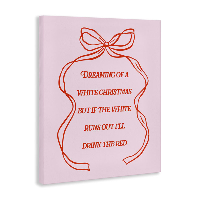 «Christmas Wine», art mural sur toile par House of Lulu, H 48 po x l 36 po