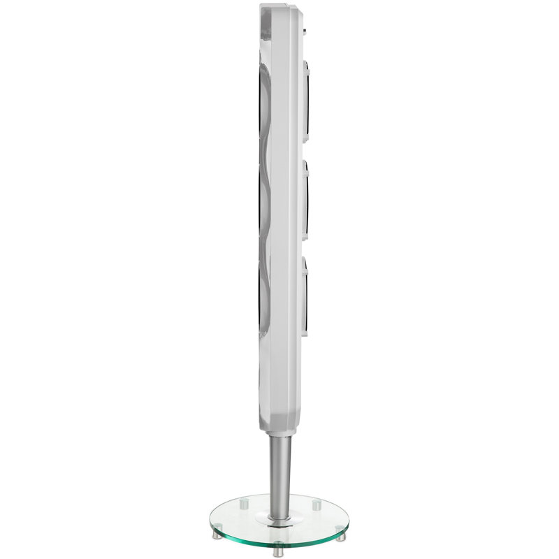 White 44" Oscillating Tower Fan with Remote Control