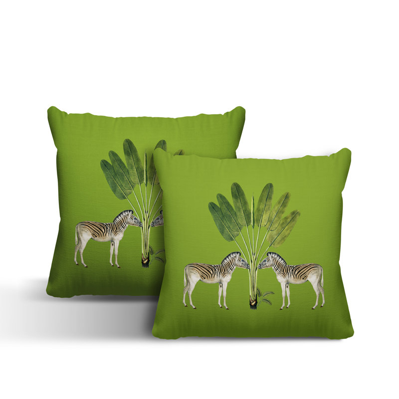 Housse et insert de coussin carré intérieur / extérieur , L 19 po x H 19 po, Chartreuse