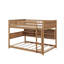 Lit superposé en bois avec lumières à changement de couleur, lit avec tablettes intégrées, panneau perforé-2043880270