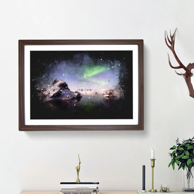 Northern Lights Aurora Borealis - Picture Frame Graphic Art Print