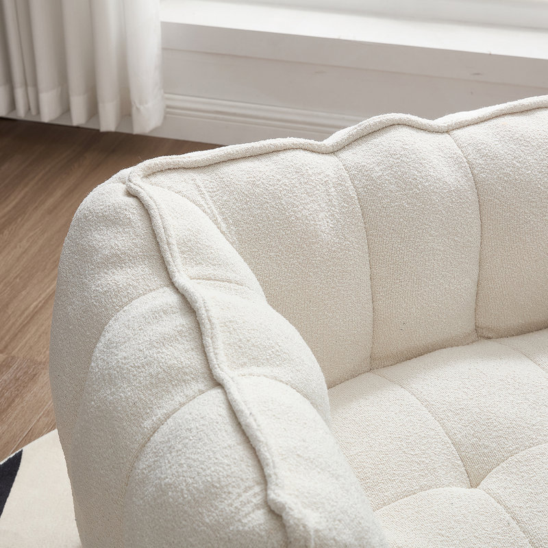 Luxueux fauteuil à billes en chenille avec mousse haute résilience, parfait pour des sièges confortables et polyvalents dans n'importe quelle pièce