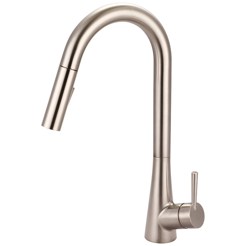 Olympia Faucets Pull Down Kitchen Faucet, Brushed Nickel