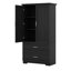 Maximisez l'espace de la salle de bain avec cette grande armoire de rangement, ses tablettes réglables, ses deux portes et ses tiroirs-113664326