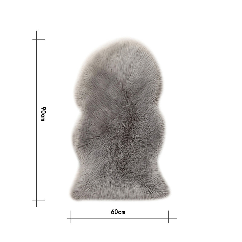 Truman Solid Colour Faux Sheepskin Hand Woven Shag Area Rug, Novelty 60 x 90cm
