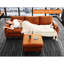 Orange 3 places avec rangement convertible pour le bureau et les petites chambres à coucher.-566600436-566600435