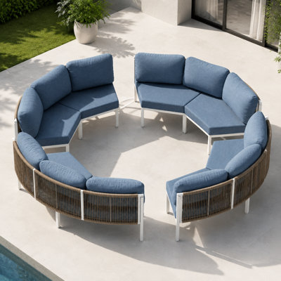 Ensemble de canapé modulaire d'extérieur en aluminium Sunbrella®