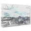 Skyline of Dhaka in Bangladesh in Abstract - Wrapped Canvas Drawing - Wrapped Canvas-55341740