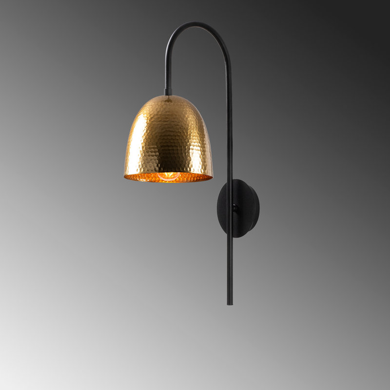 Scandinavian Style Wall Lamp, Black & Vintage, 22 x 9.4 inches | Durable Metal Body, E27 Socket (Max 40W) | Elegant Design, Ideal for Living Room or Bedroom, IP20 Rated, Perfect for Modern Décor