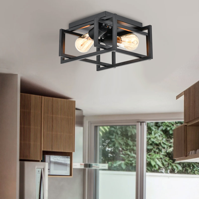 Vedanshi Flush Mount, Black