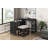 2Pc Writing Desk And Chair Set Metal Frame Faux Leather Upholstery Small Space Furniture Home Office-1689473102