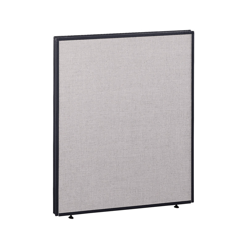 ProPanel Partition 1 Panel Room Divider, Light Gray/ Slate, 42.875" H x 36" W x 1.75" D