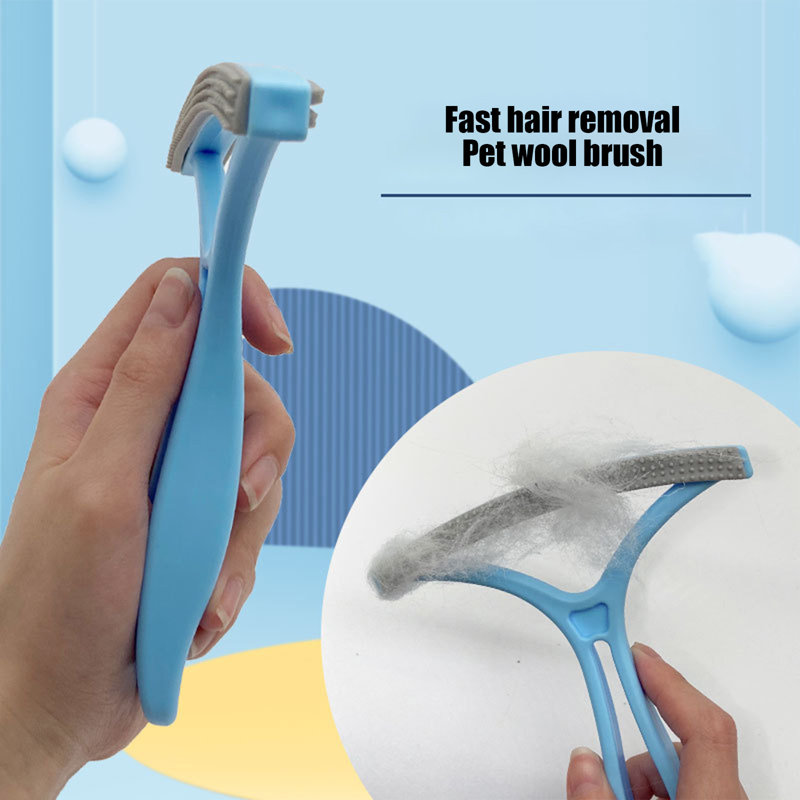 Outil de rasage à double face pour peigne pour chien 5,7 x 4,9 po, jaune, Bleu