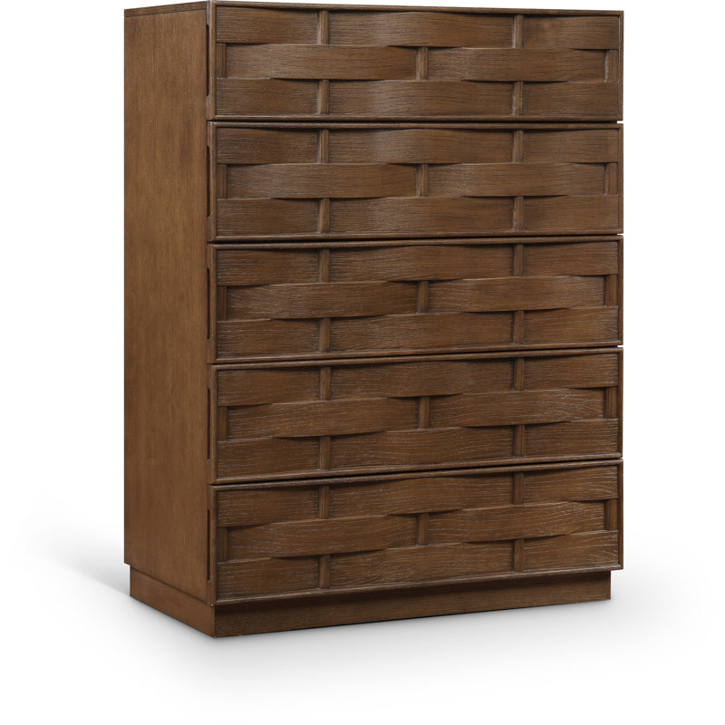 Commode tissée Hatherop, Brun