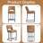 Modern Counter Height Barstools with Cutout Back, Comfy Faux Leather Kitchen Island Stool with Metal Frame, Set of 4-1478654787-1478654785