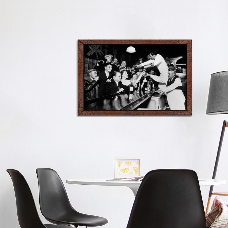 End Of The Prohibition Party - Print on Canvas, Brown Framed, 66.04 cm H x 45.72 cm W