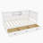 L-Shaped Bed Frame with Drawer and and Bookcase,Corner Bed Wooden Captain Bed-1373587487