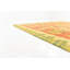 Tapis en laine orange/vert 4 pi 3 po x 5 pi 9 po one-of-kind à la main noué la new age Elland