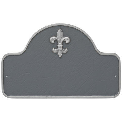 Plaque d’adresse murale sur 1 ligne fleur de lis