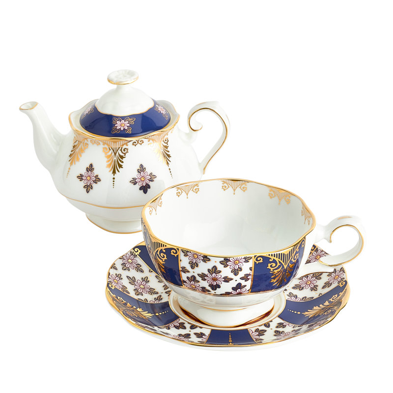 Royal Albert, 100 Years - Tea for One Set, Regency Blue (1900)