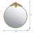 36" X 41" Large Round Wall Mirror With Gold Metal Frame